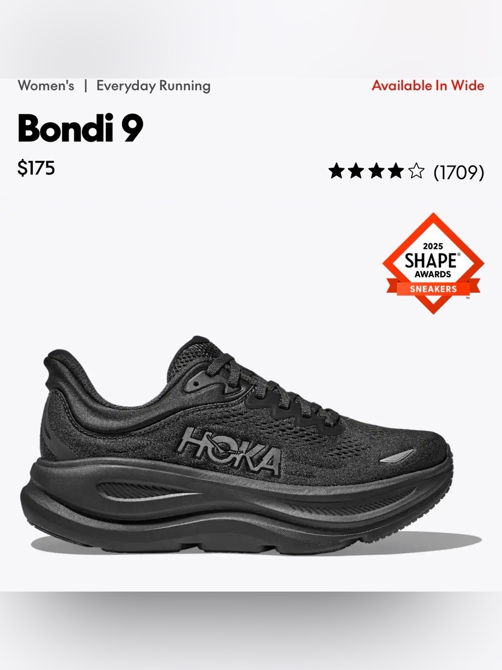 HOKA Bondi 9 running shoe